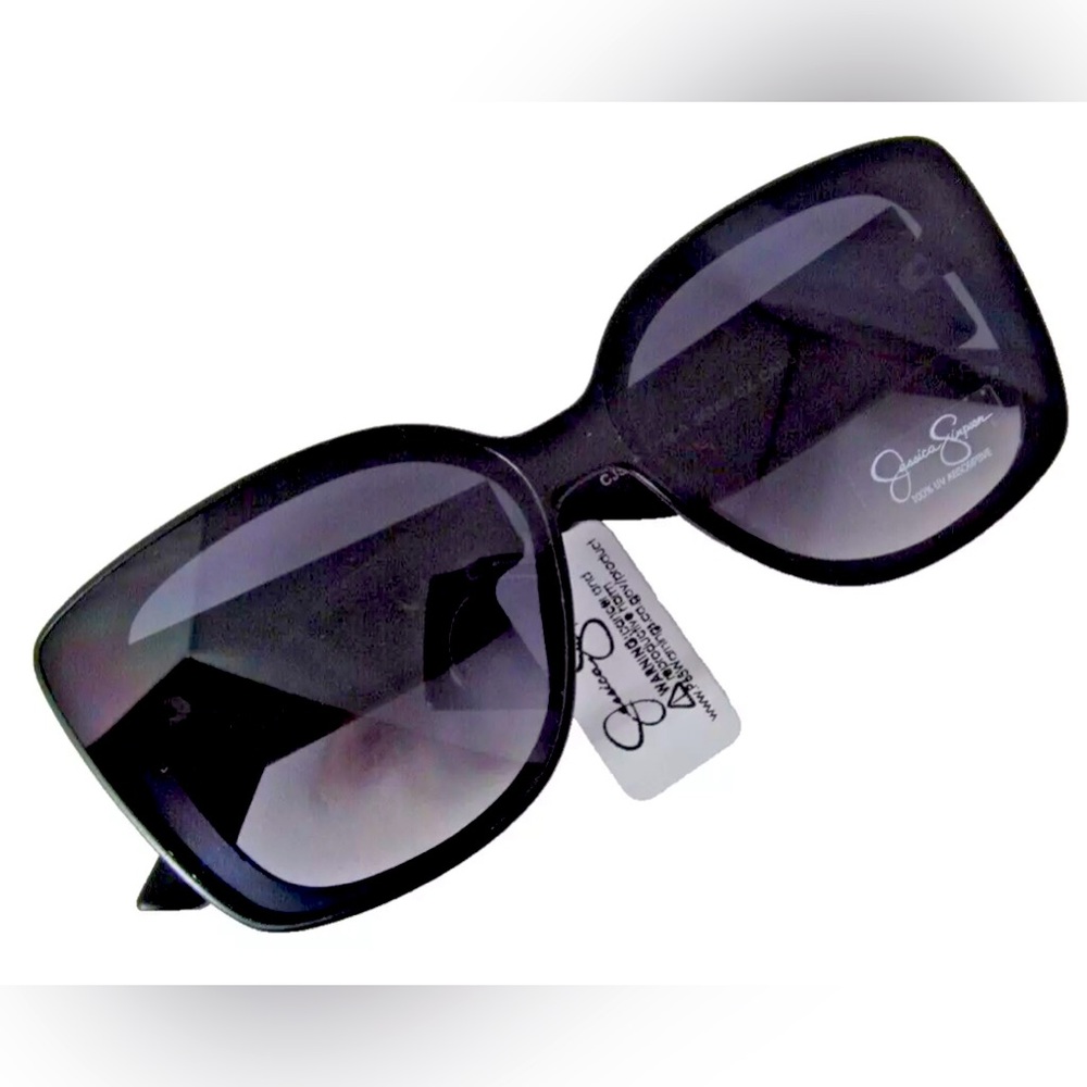 Jessica Simpson women’s flush lens wide cat eye sunglasses J6246 JS logos